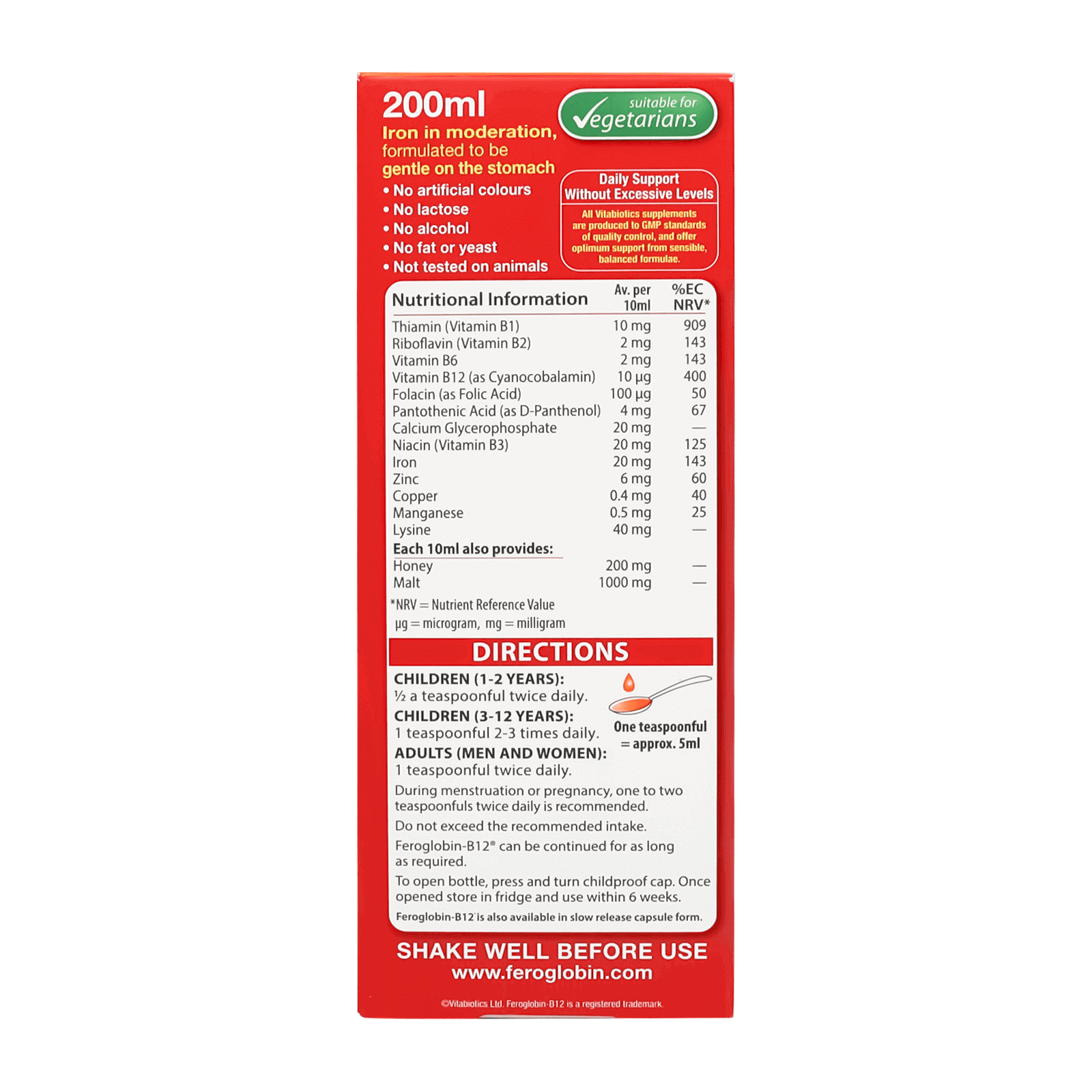 Feroglobin B12 Syrup 200 ml
