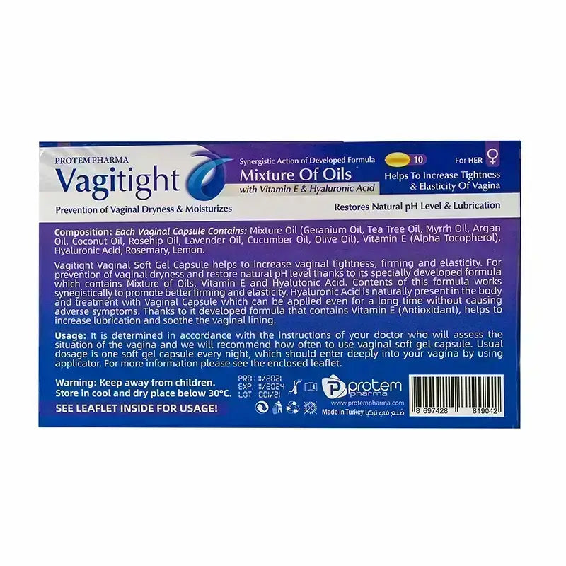 Protem Pharma Vagitight 10 Vaginal Soft Gel Caps