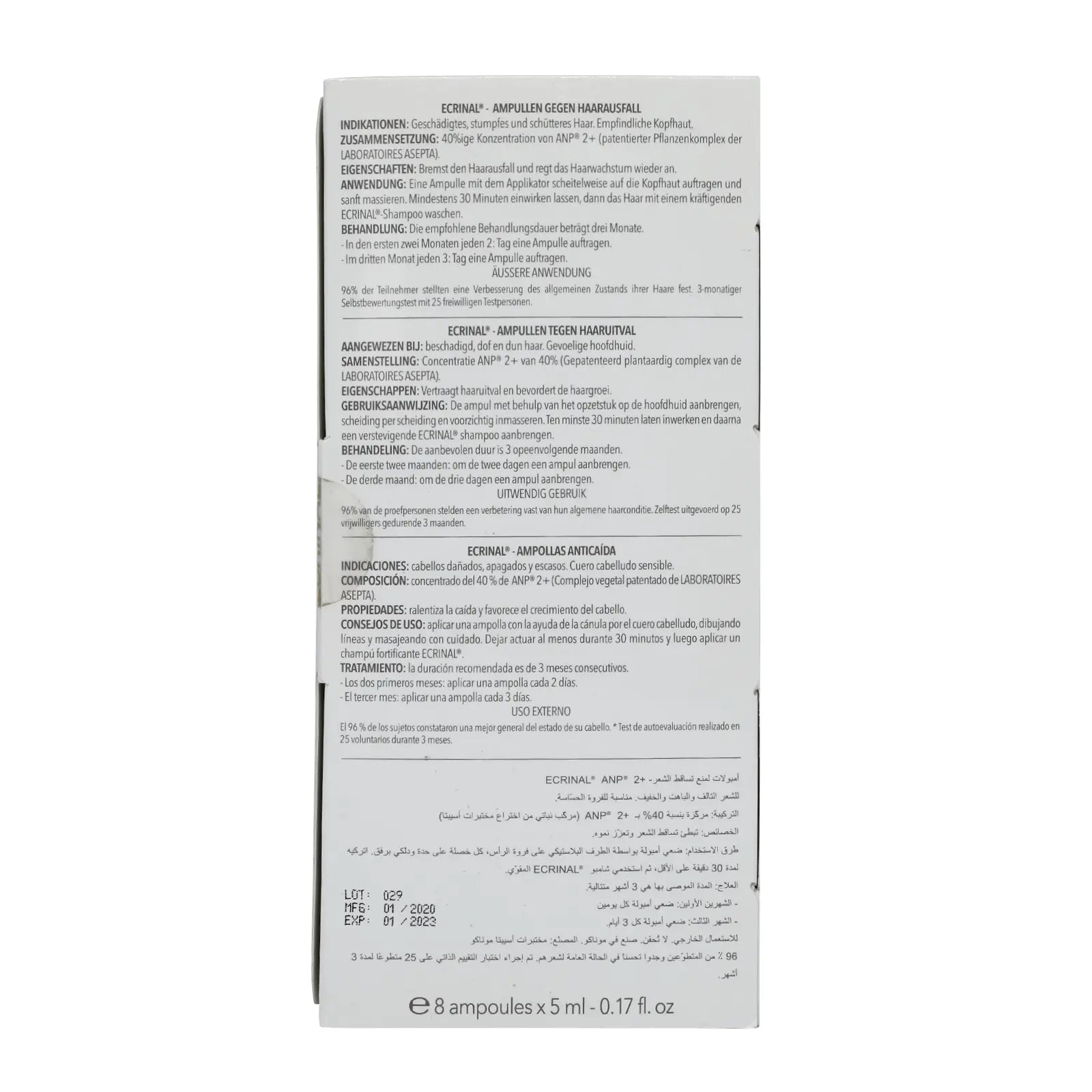 Ecrinal Ampoules ANP 40 8*5mL - Anti-hair loss