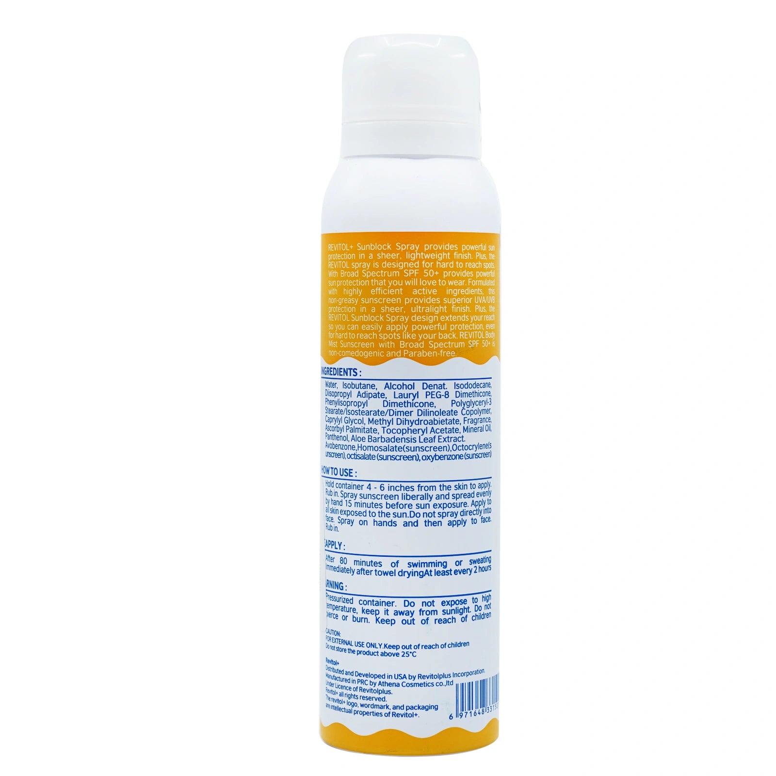 Revitol Sun Block Spray SPF 50 - 150 ml