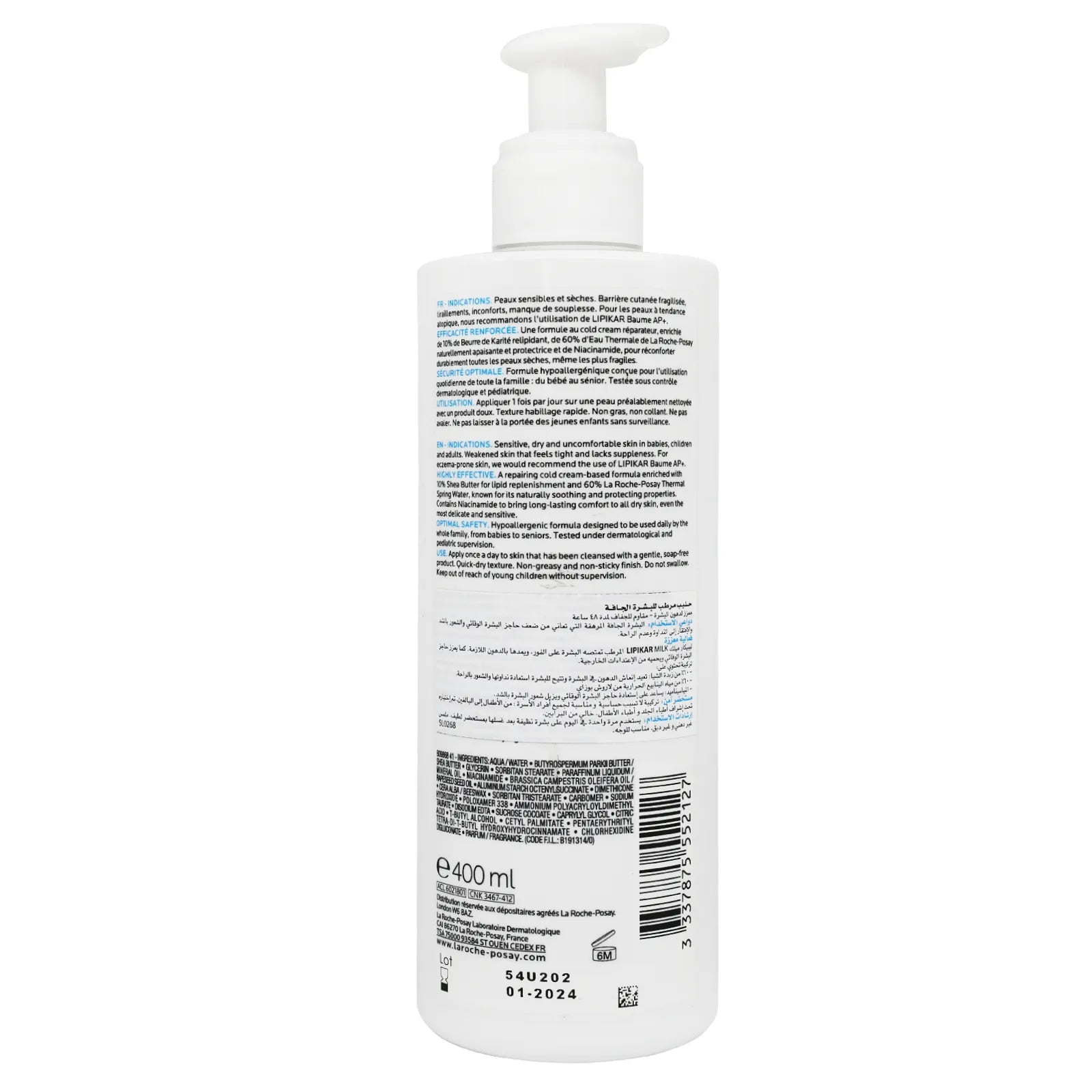 LA Roche Posay Lipikar Body Milk 400 ml