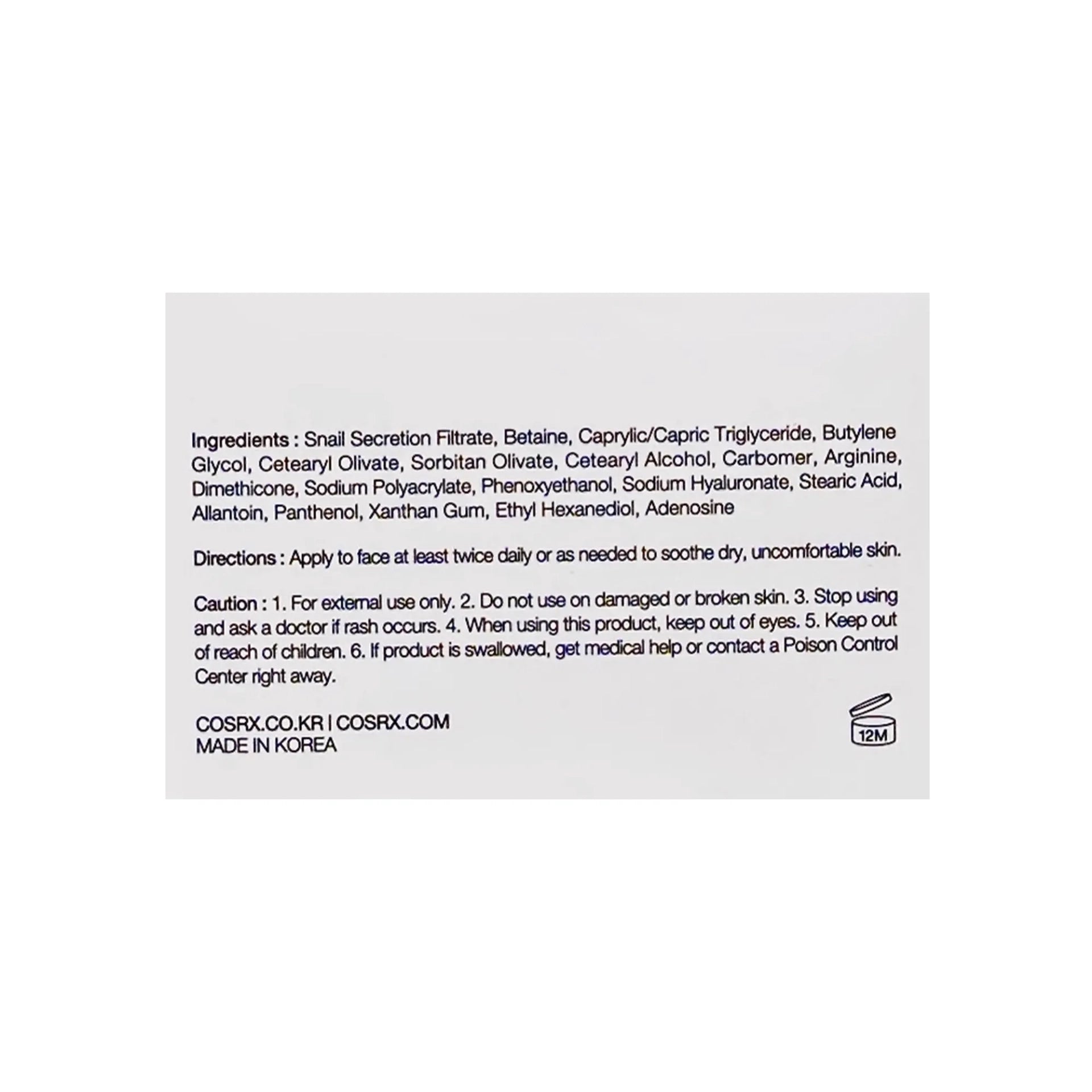 Cosrx Advanced Snail 92 All In One Cream 100 g