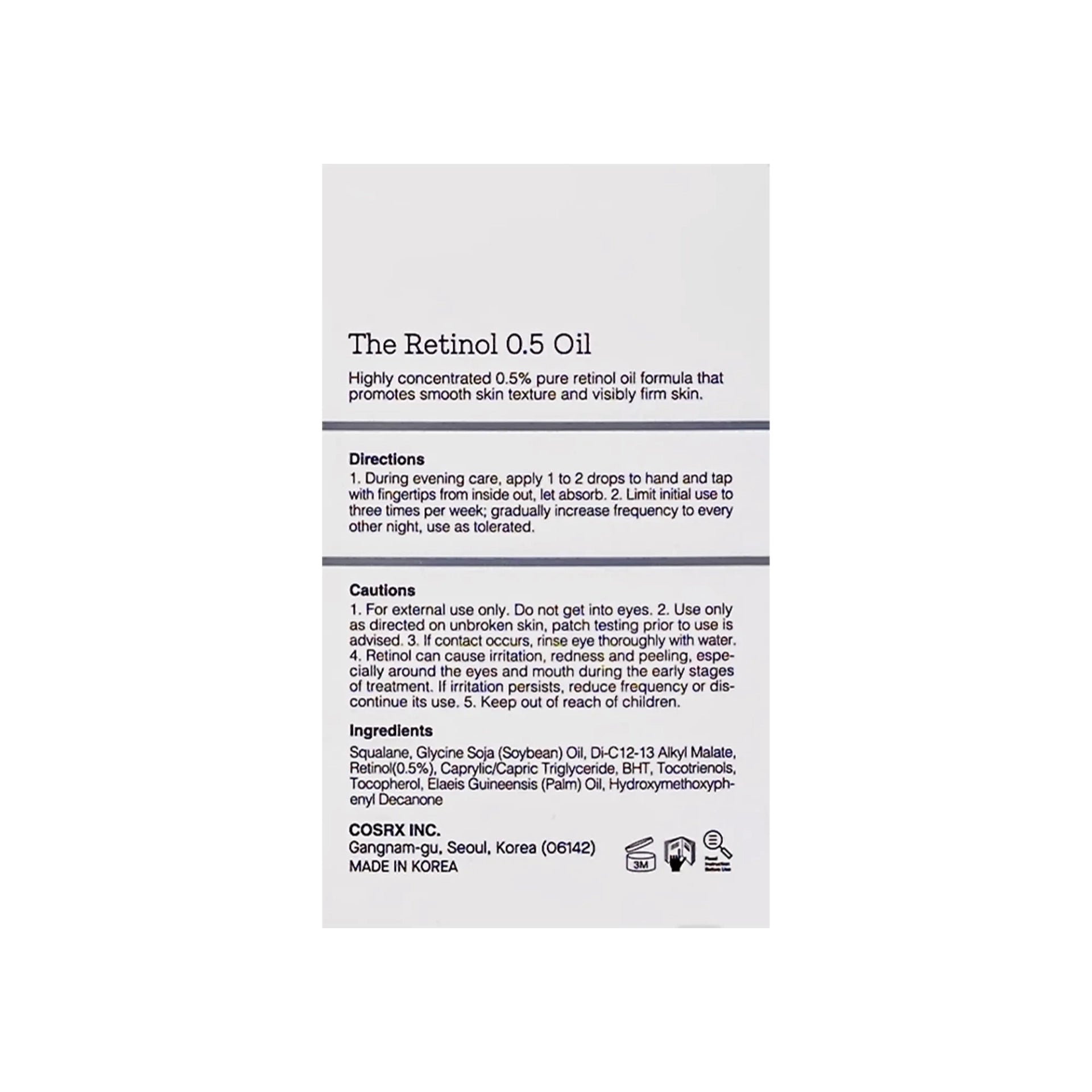 Cosrx The Retinol 0.5 Oil 20 ml