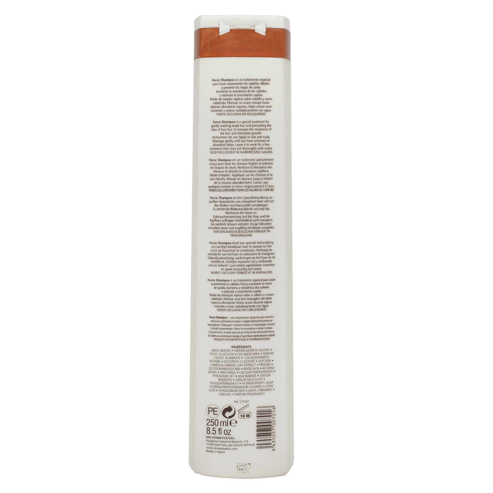 Kinactif Force Shampoo 250 mL to reduce hair loss