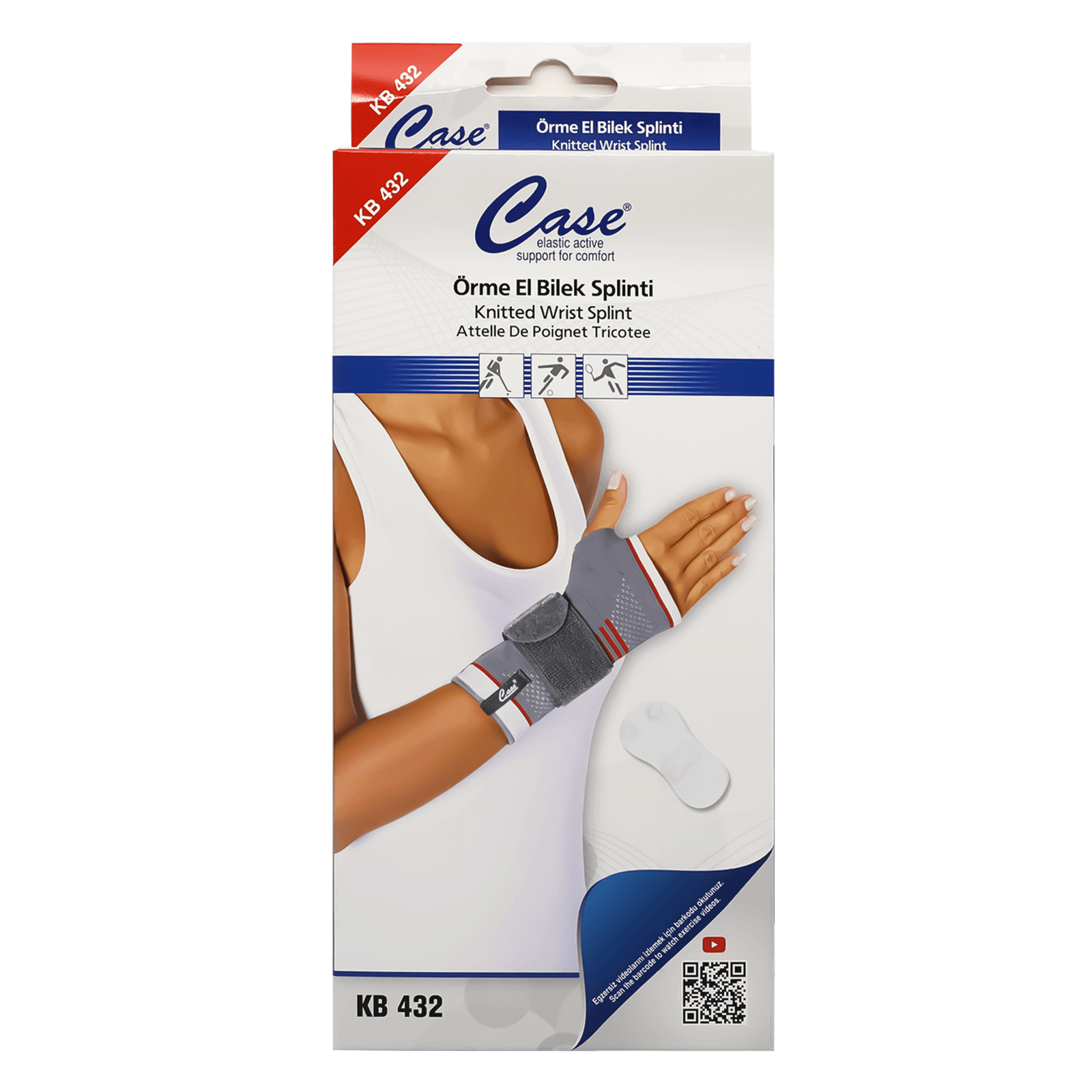 Case Knitted Wrist Splint  XL-XXL Right