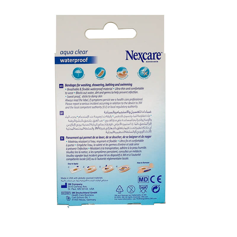 Nexcare Aqua Clear Waterproof Bandages Assorted 30'S
