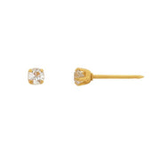 Inverness 96C GP Crystal April Earrings 14KT 3mm