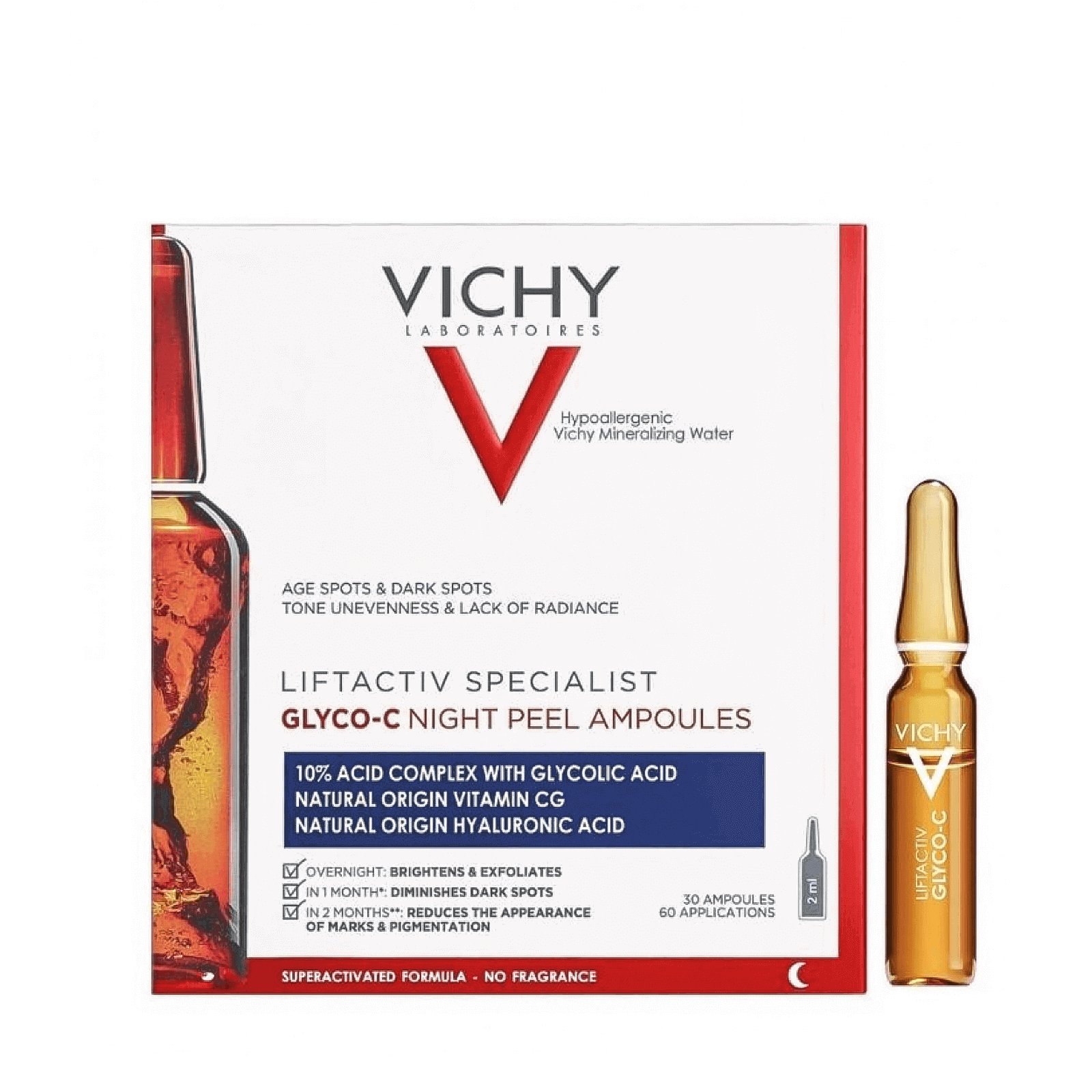 Vichy Liftactiv Glyco C Amp 30*2 mL to get rid of pigmentation