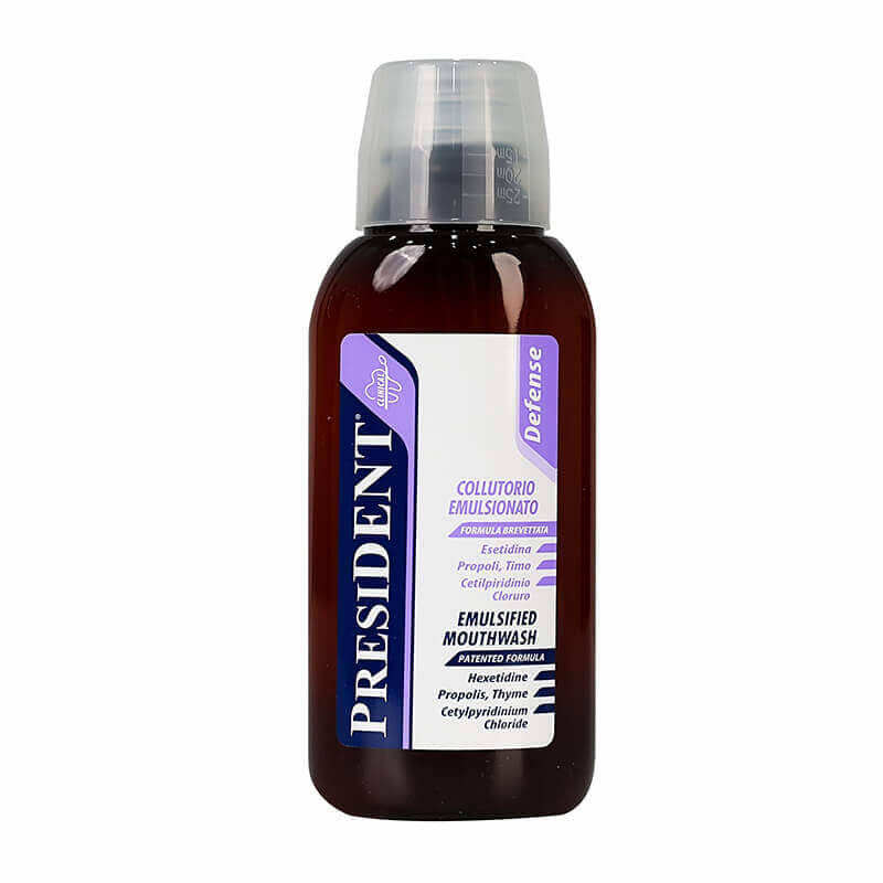 President Defense Emulsified Mouthwash With Hexetidine 250 ml