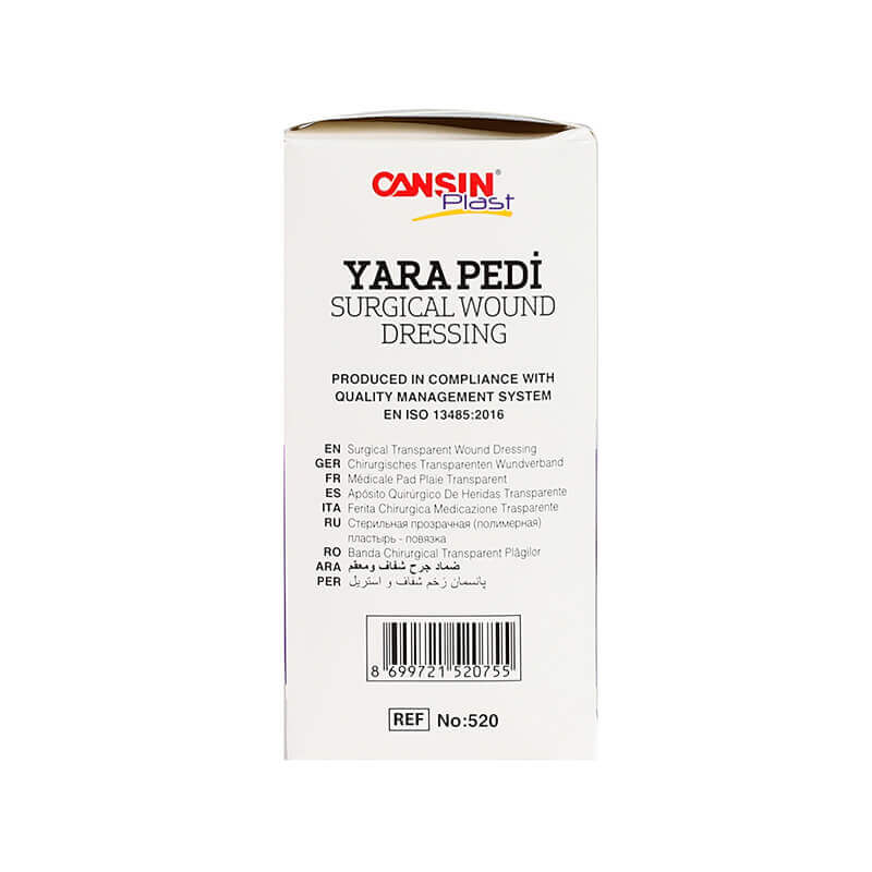 Cansin Plast Transparent Wound Dressing 5 X 7.5cm 50 Pcs