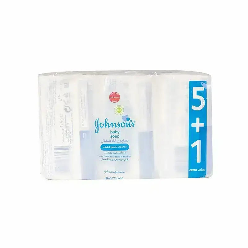 جونسون صابون للأطفال 6*125 جم عرض 5+1 مجاناً   