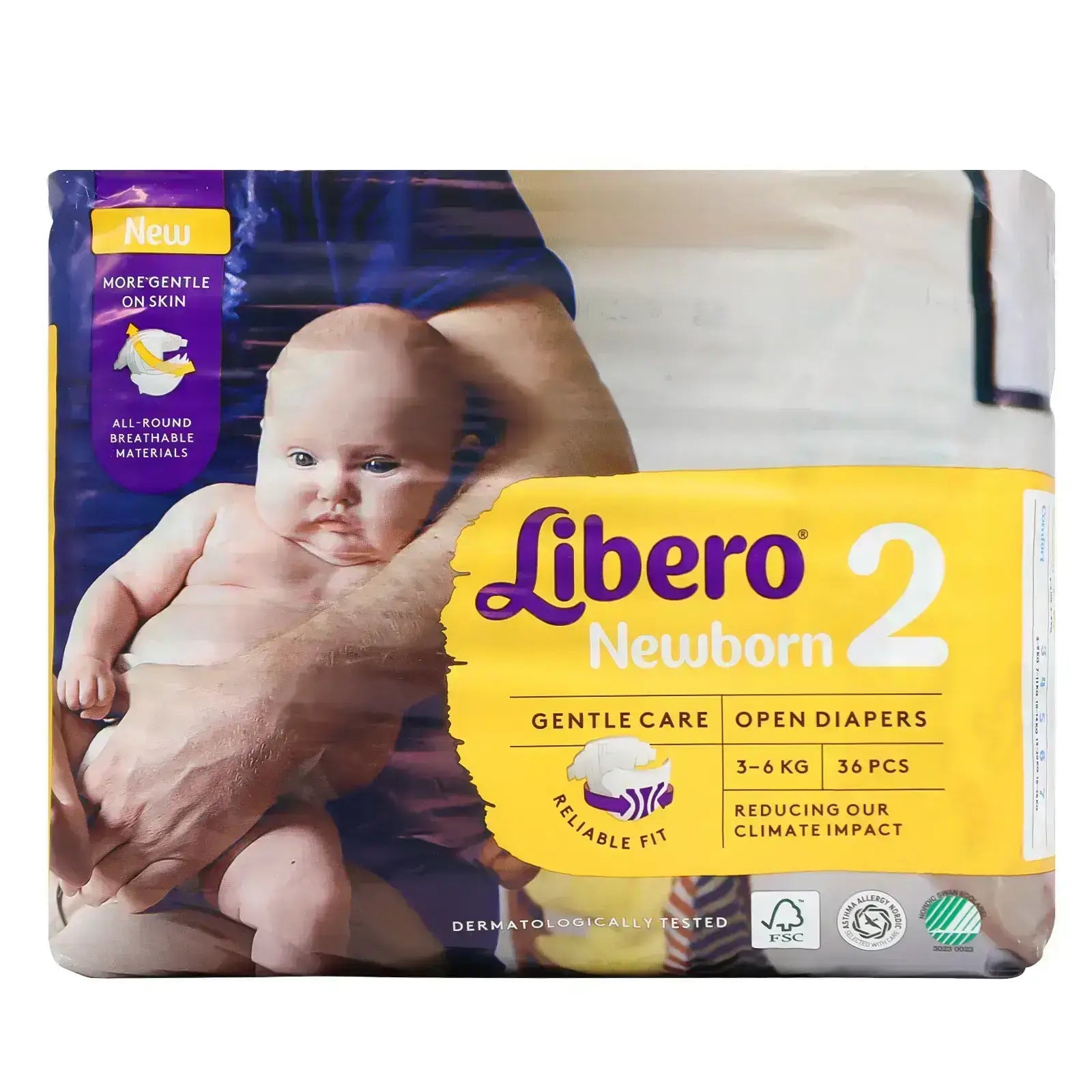 Libero 2 New Born 3-6 Kg 36'S to prevent leakage