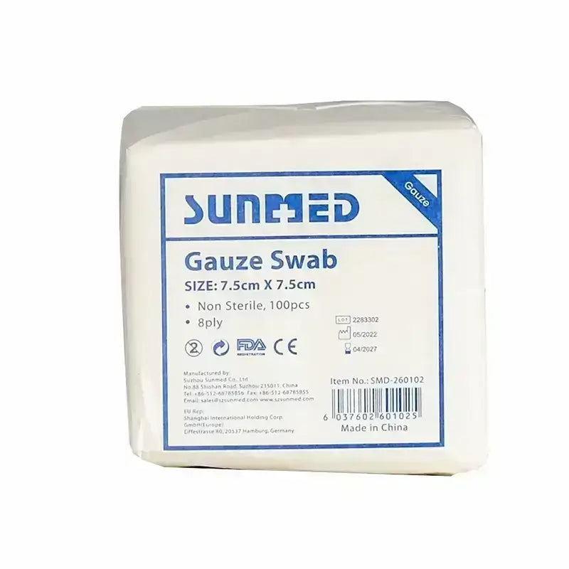 Non Sterile Gauze Swab 7.5x7.5 cm