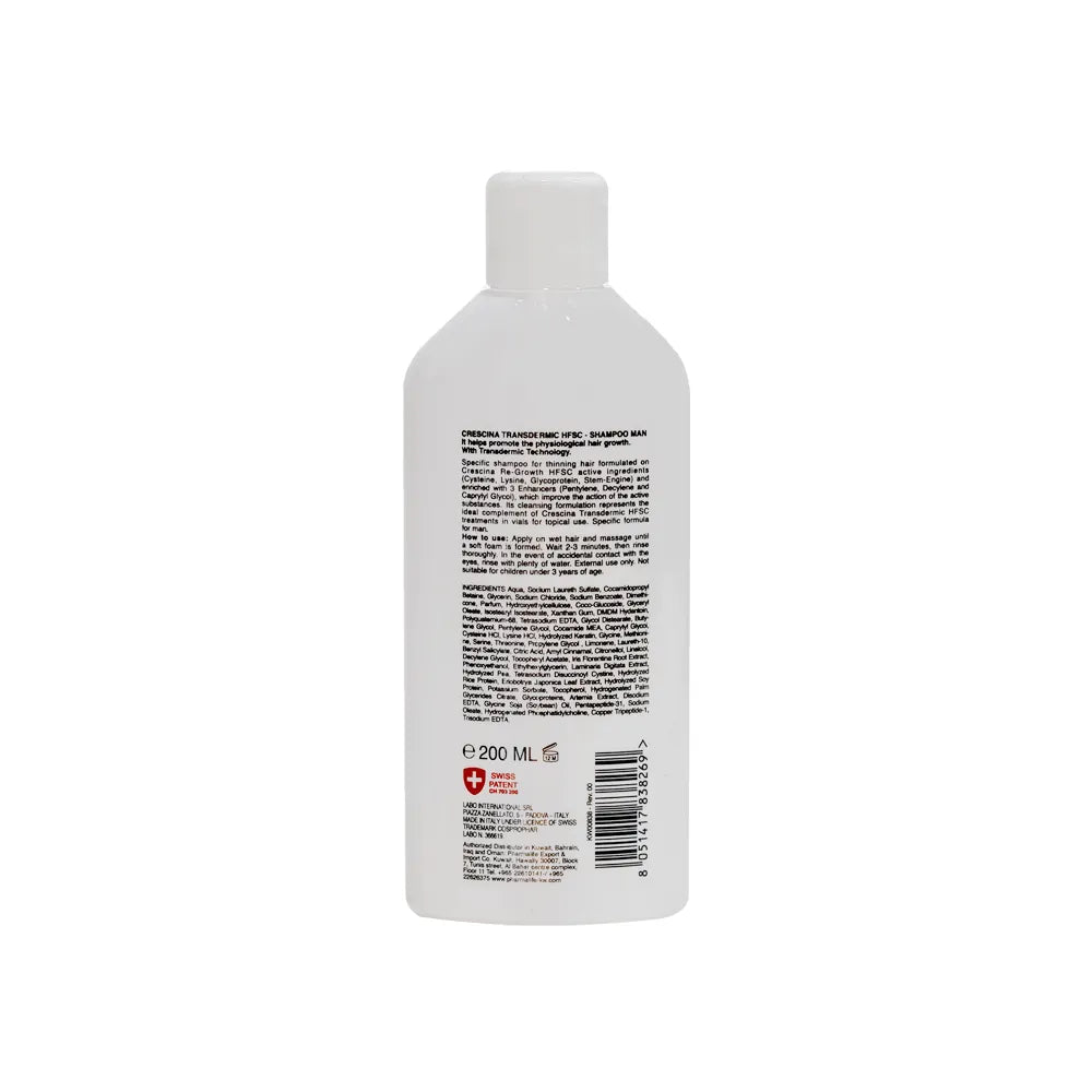 Crescina HFSC Transdermic Shampoo For Man 200 ml