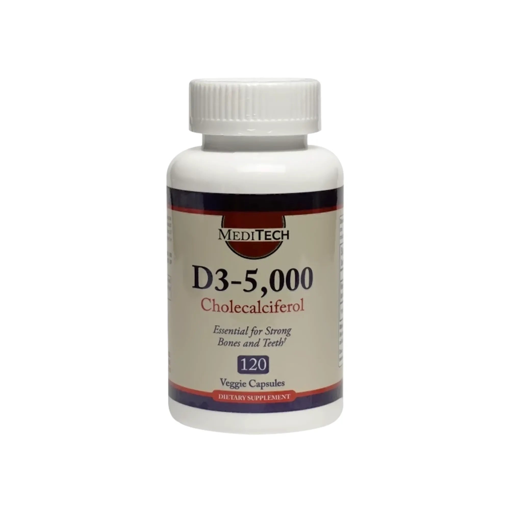 Medi Tech Vitamin D3 5000 IU 120 Veggie Caps