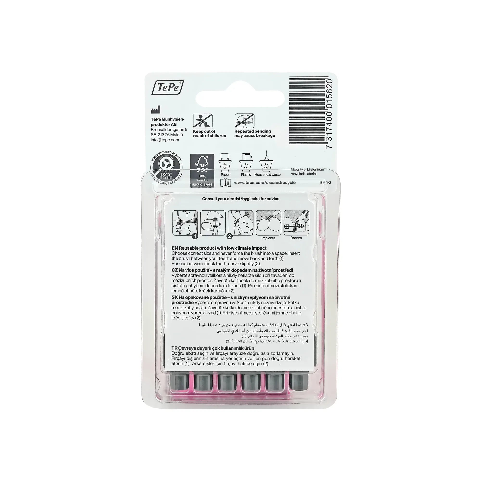 Tepe Black Interdental Brush 1.5 mm 6 Pcs 18172/2