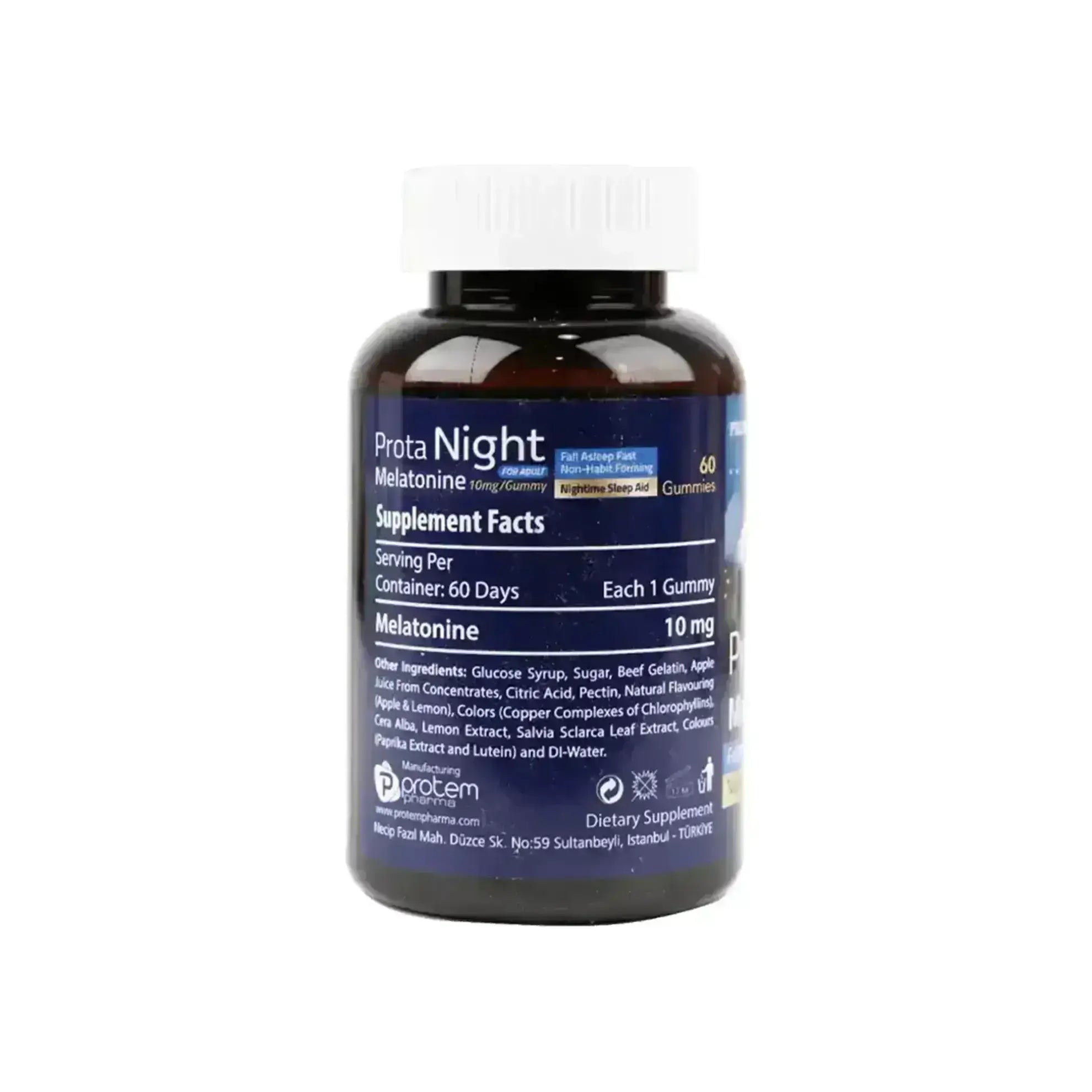 Protem Pharma Prota Night For Adult Melatonin 10mg 60 Gummies