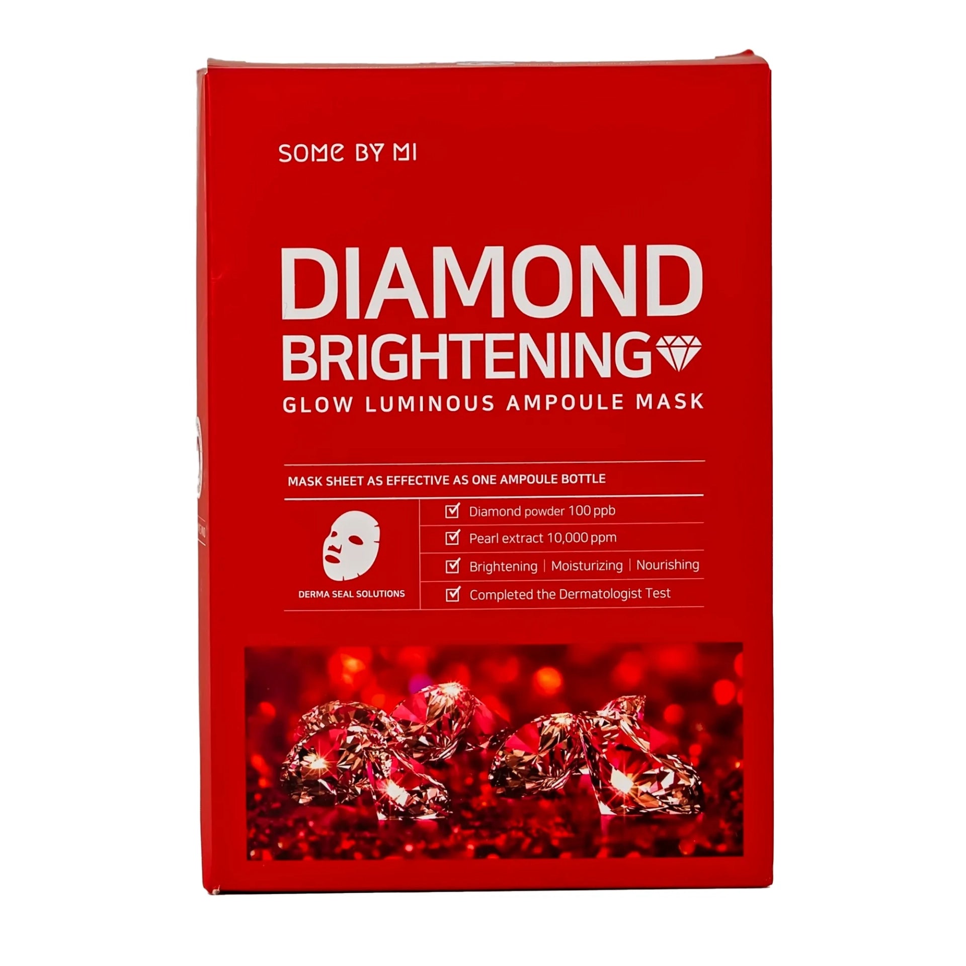 Some By Mi Red Diamond Brightening Glow Luminous Ampoule Mask 10 Masks