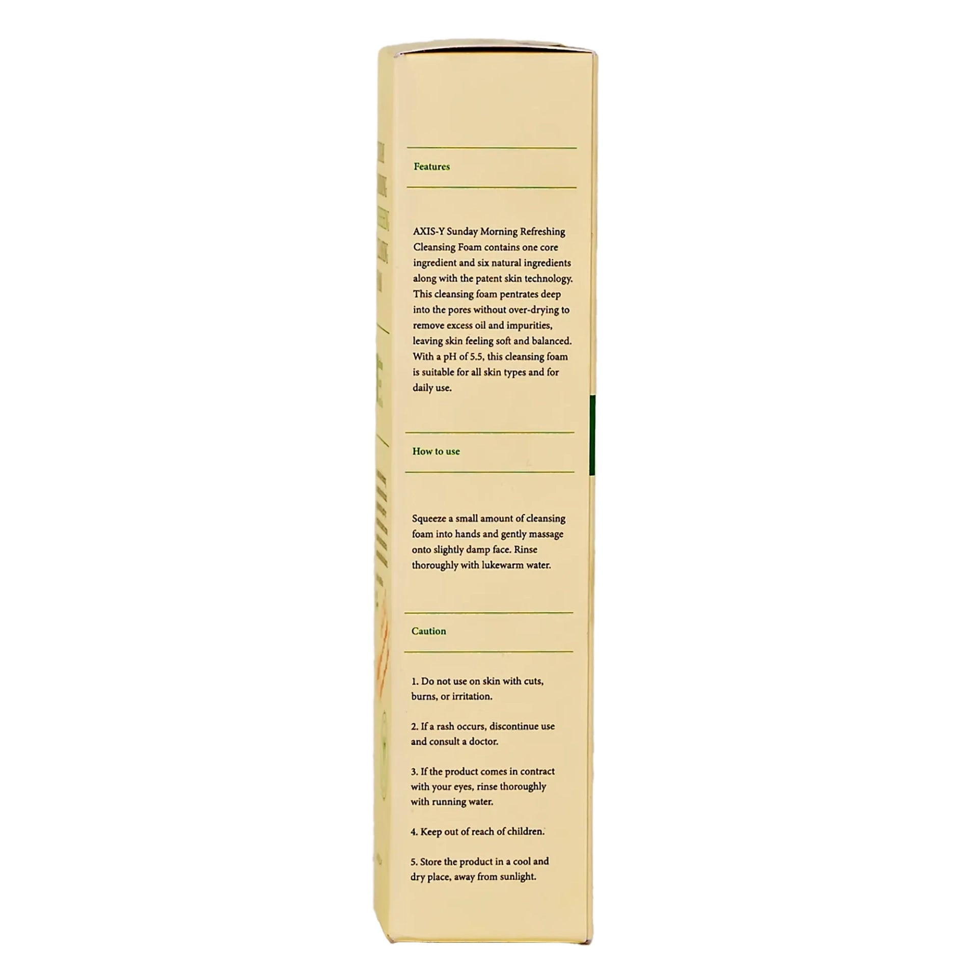 Axis-Y Sunday Morning Refreshing Cleansing Foam 120ml
