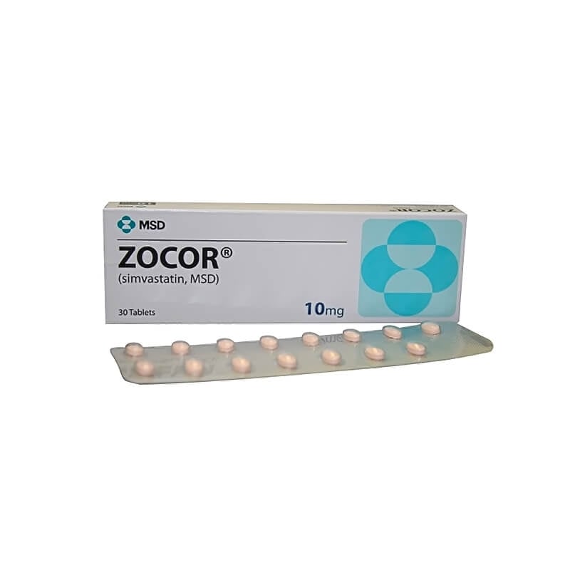 Zocor 10Mg 30 Tablets as Antihyperlipidemic