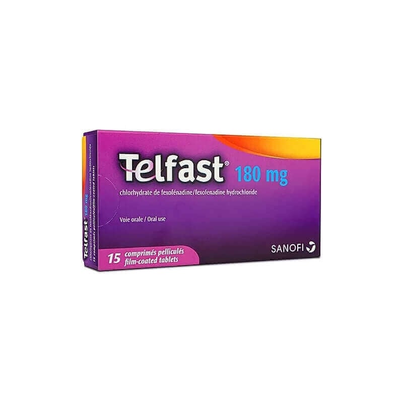Telfast 180 mg 15 Tablets as Antihistamine
