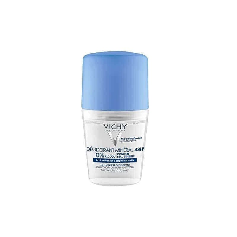 Vichy 48H Mineral Deo Roll 50 mL (Blue) 81274 to get rid of perspirant