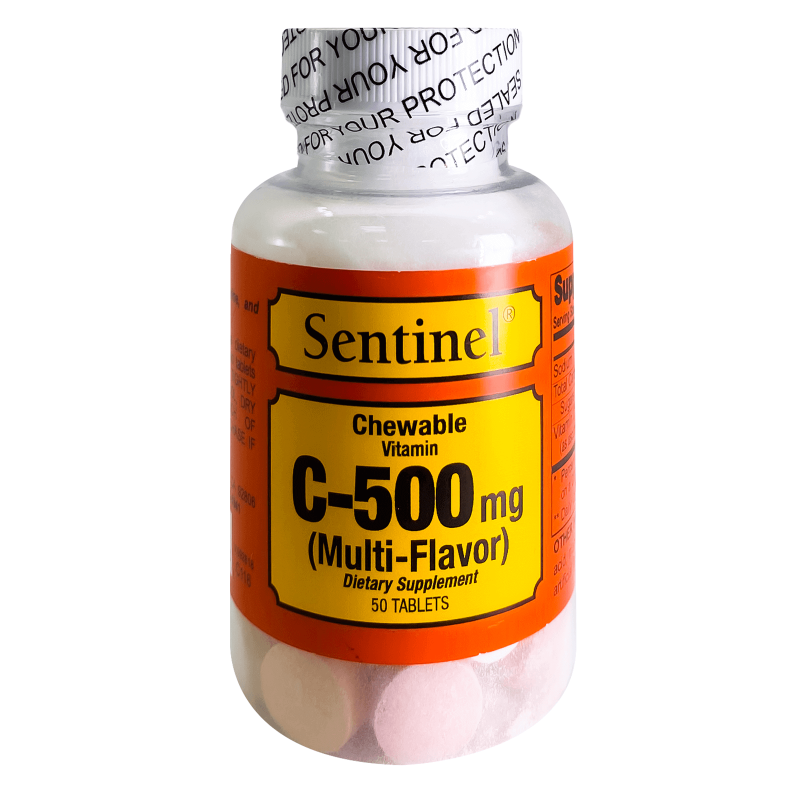 Sentinel Vit C 500mg Chewable Multi-Flavor 50'S