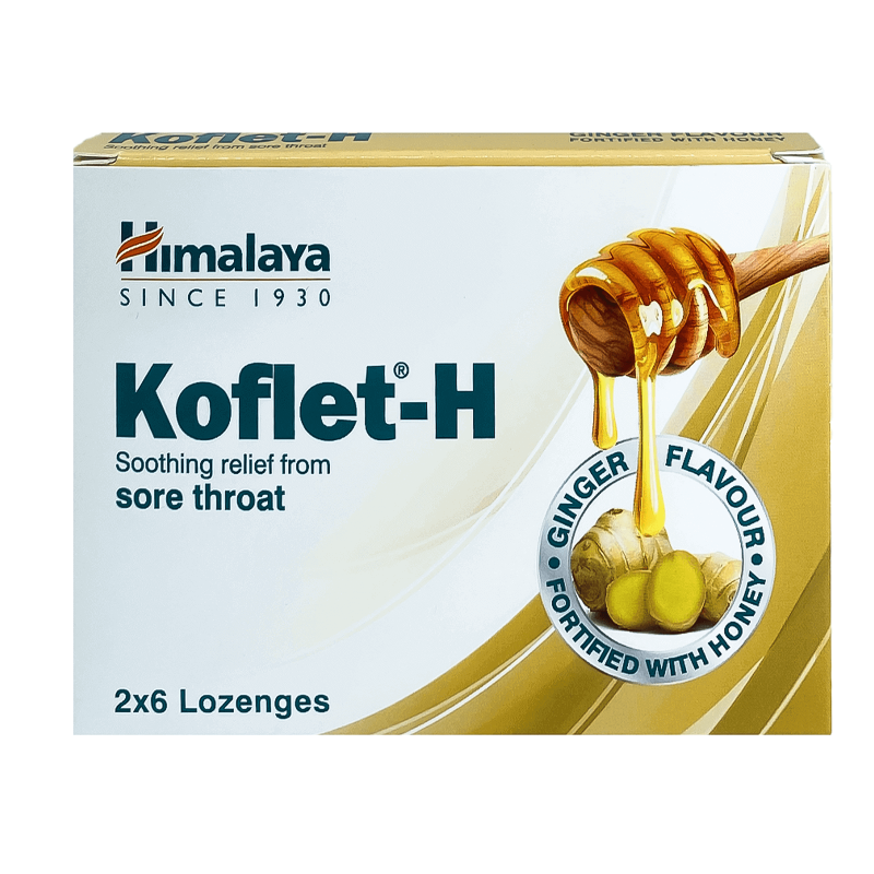 Himalaya Koflet-H Ginger Flavour 12 Lozenges 