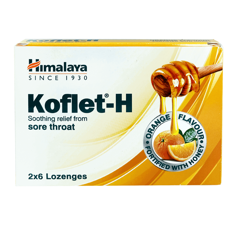 Himalaya Koflet-H Orange Flavour 12 Lozenges 