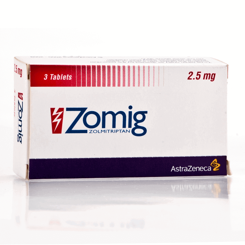زوميغ - 2.5 مجم - 3 أقراص للصداع النصفي الحاد 