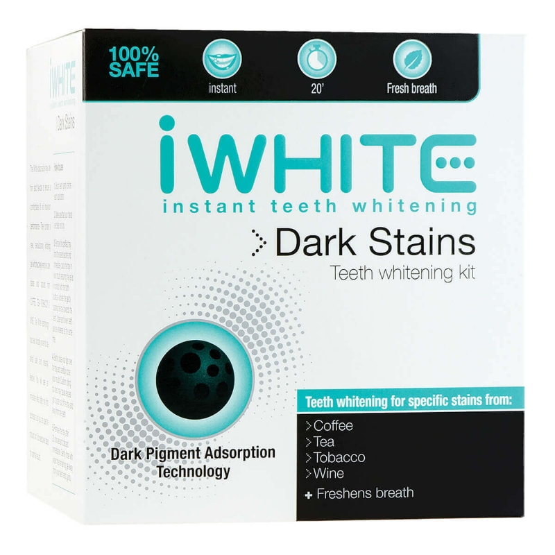 I White Dark Stains Teeth Whitening Kit with activated charcoal