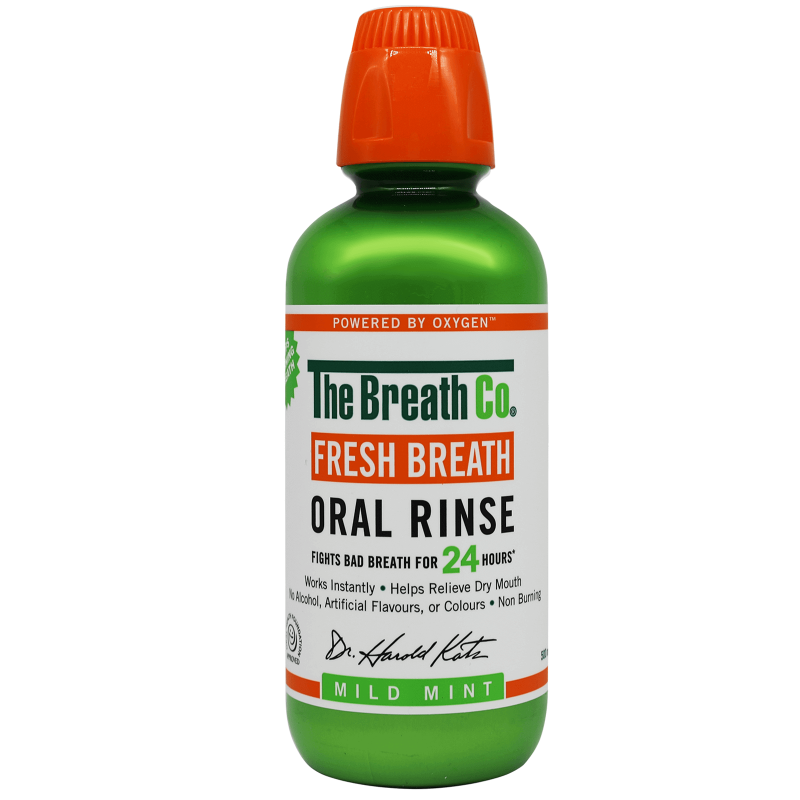 The Breath Co Fresh Breath Oral Rinse Mild Mint 500ml