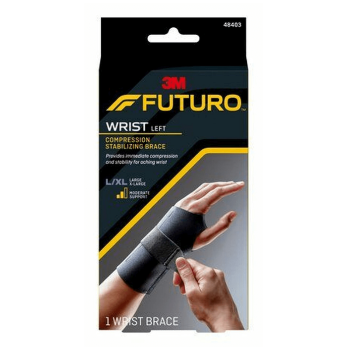 Futuro Wrist Left Compression Stabilizing Brace L/XL 48403