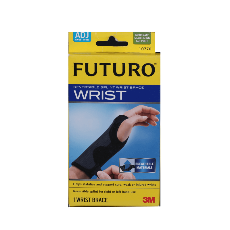 Futuro Wrist Revecible Splint Adjustable Black & Gray 