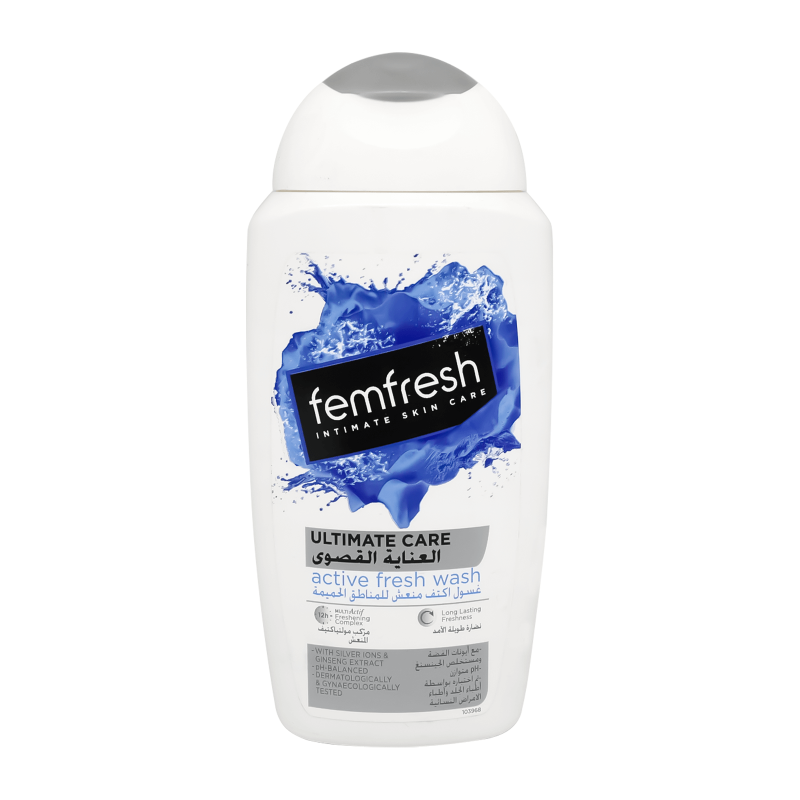 Femfresh Active Fresh Wash Silver Ions & Ginseng 250 ml