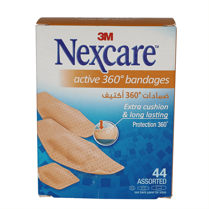 Nexcare Active 360 Bandages Assorted 44'S 