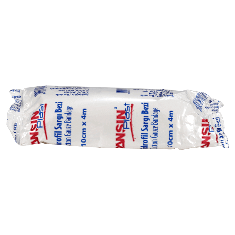 Cansin Plast Cotton Gauze Bandage 4m X 10cm