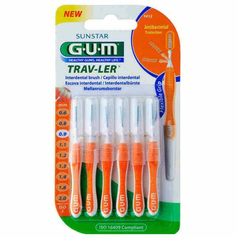 Butler Gum Trav-Ler Interdental Brush 0.9 mm 6 Pcs  