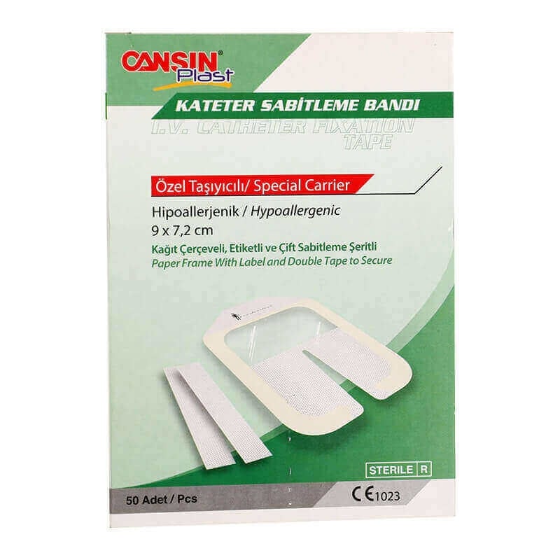 Cansin Plast I.V. Catheter Fixation Tape 9 X 7.2cm 50 Pcs 