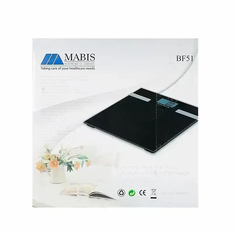 Mabis Glass Electronic Body Fat Scale BF51