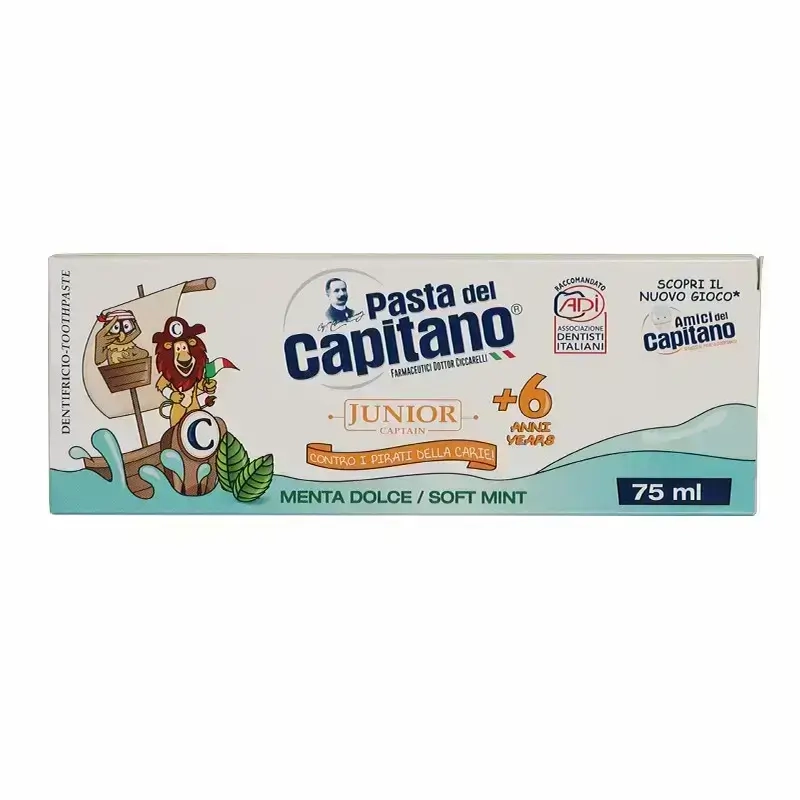 Pasta Del Capitano Junior +6 Years Soft Mint Toothpaste 75 ml