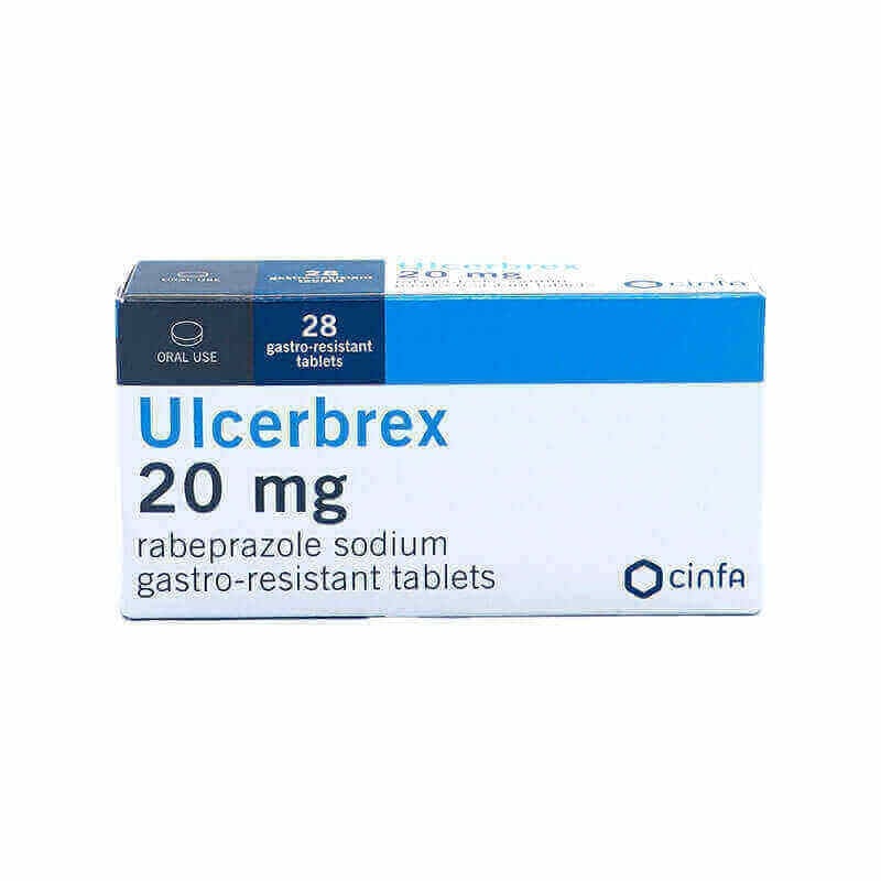 Ulcerbrex 20 mg Tabs 28'S for stomach acidity