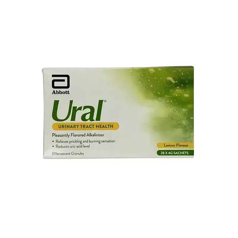 Ural Effervescent Granules Lemon Flavour 28 Sachets For Urinary Tract Health