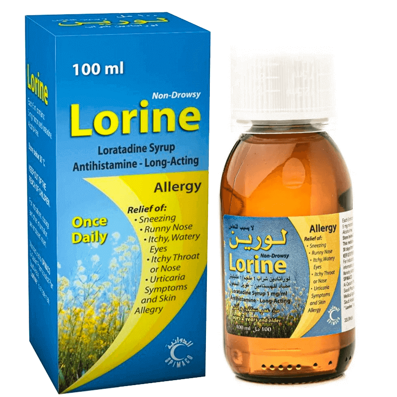 لورين 5 مجم / 5 مل 100 مل شراب مضاد حساسية