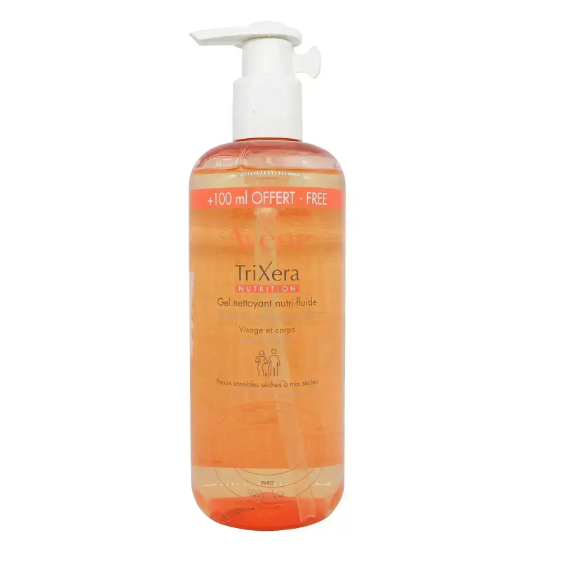 Avene Trixera Cleansing Gel 500 ml for face and body