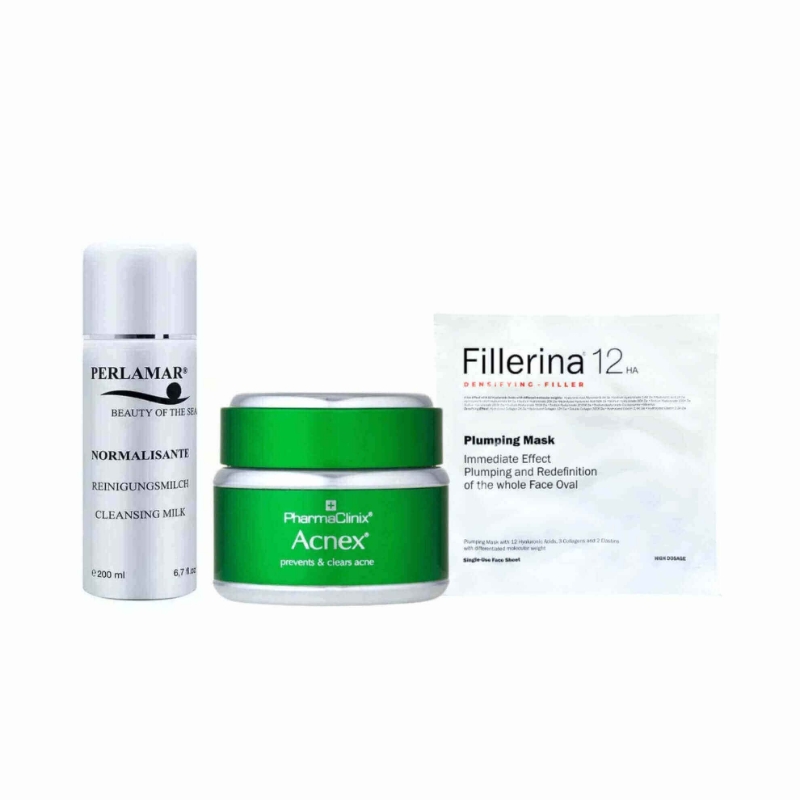 Package to treat oily skin and acne