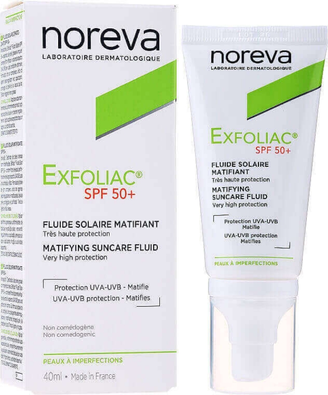 Noreva Exfoliac SPF 50+ Mattifying Suncare Fluid 40 ml P01087 