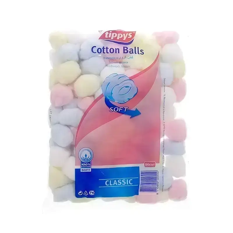 Tippys Coloured Cotton Balls 100 Pcs 
