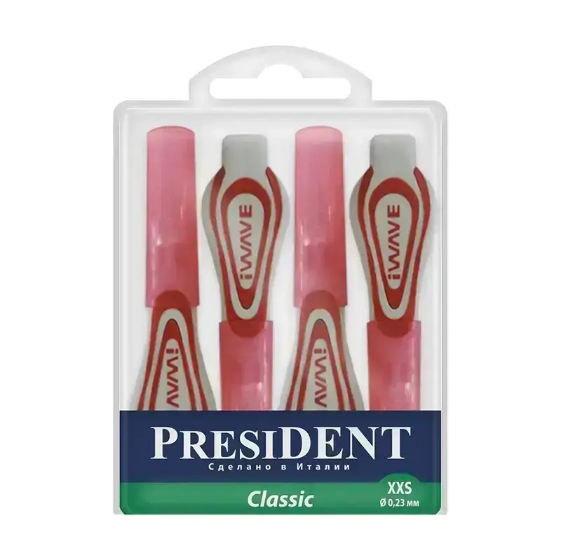 President Classic Interdental Brush XXS 0.23 mm 4 Pcs
