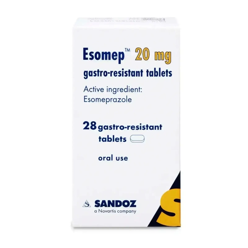 Esomep 20 mg Tabs 28'S for heart burn 